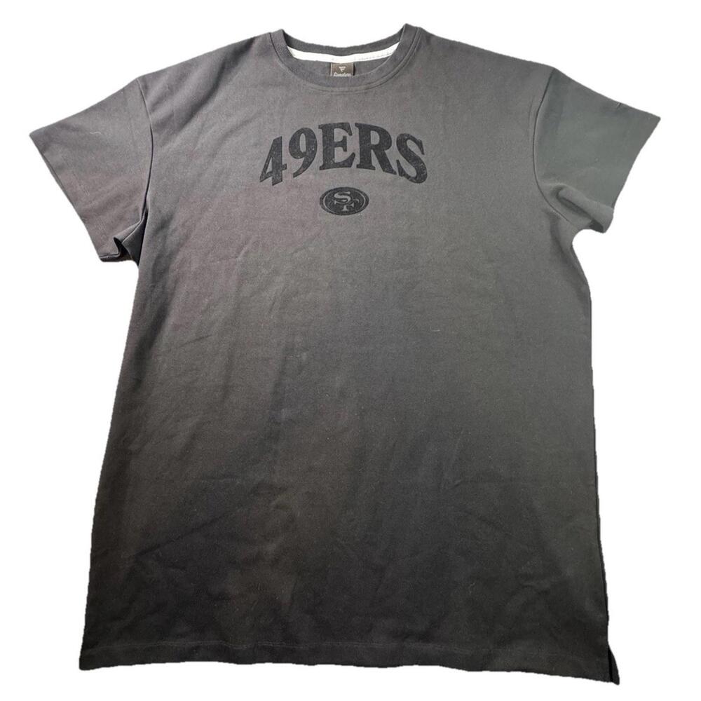 49ers Logo Signature NFL Team Apparel Heavy & Thick T-Shirt 2XL Black  NWT